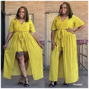 Yellow skort dress